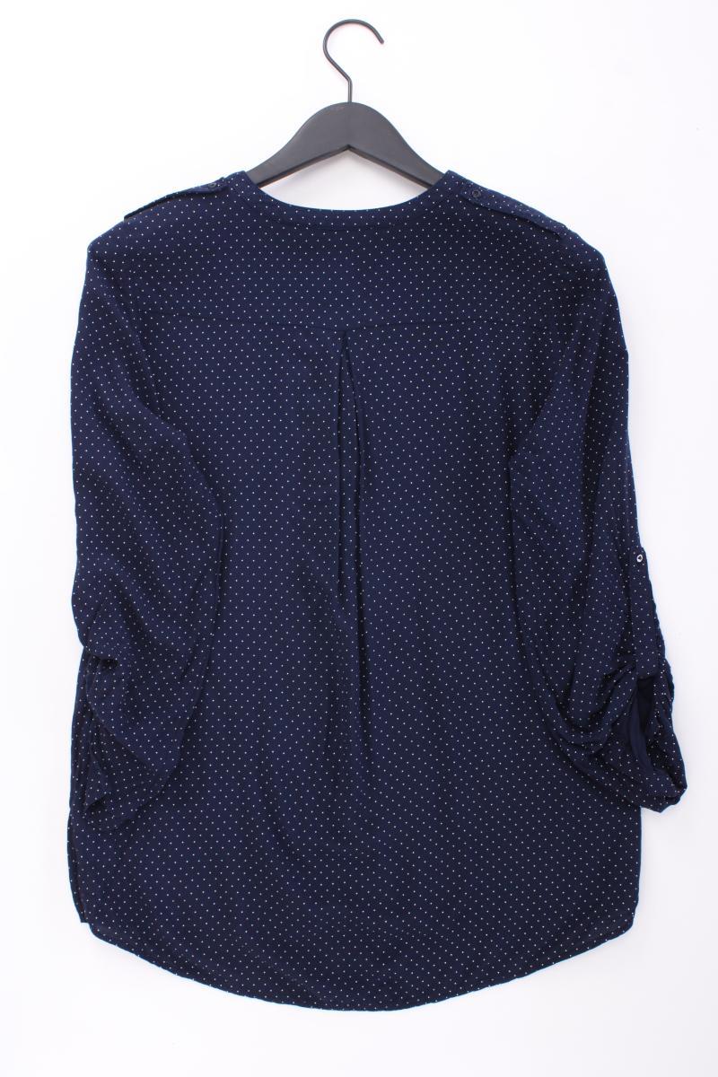Esprit Classic Bluse Gr. 40 gepunktet 3/4 Ärmel blau aus Viskose