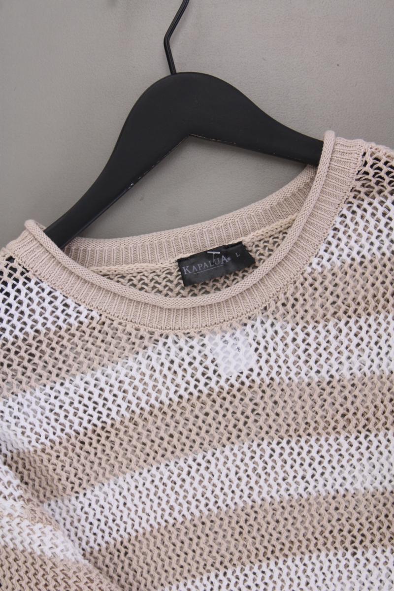Kapalua Strickpullover Gr. L gestreift braun aus Baumwolle