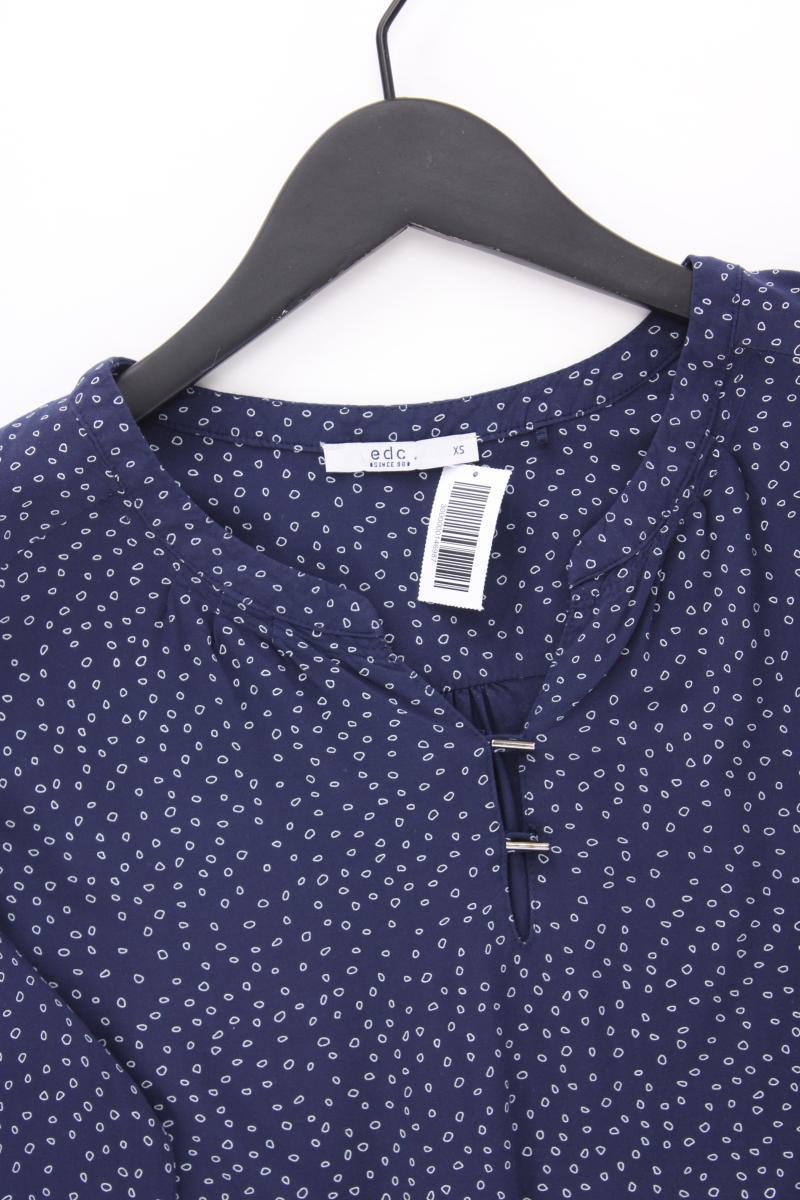 edc by Esprit Langarmbluse Gr. XS blau aus Viskose