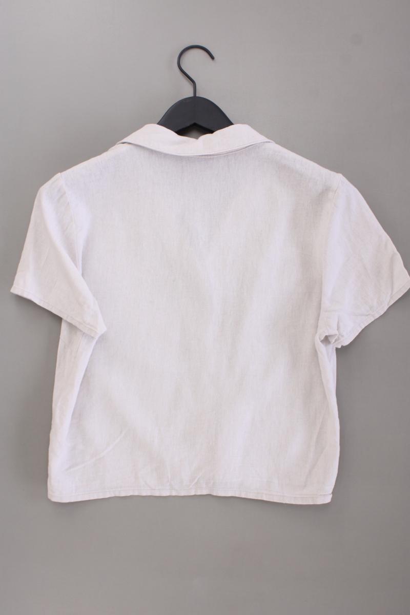 Only Bluse mit Leinen Gr. M Kurzarm creme