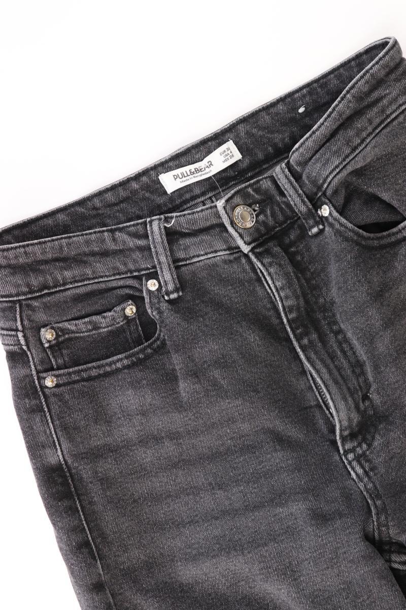 Pull&Bear Straight Jeans Gr. 36 grau aus Baumwolle
