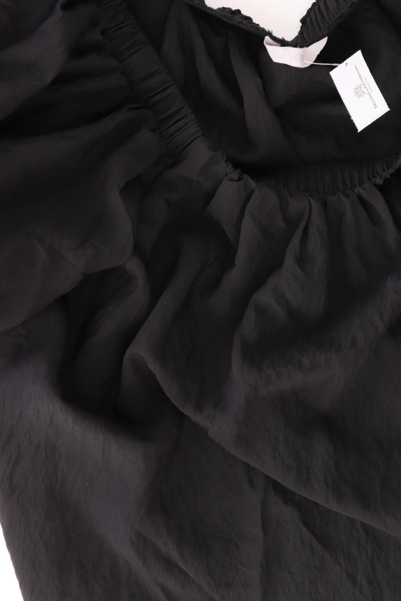 H&M Bluse Gr. XL Kurzarm mit Carmen-Ausschnitt schwarz