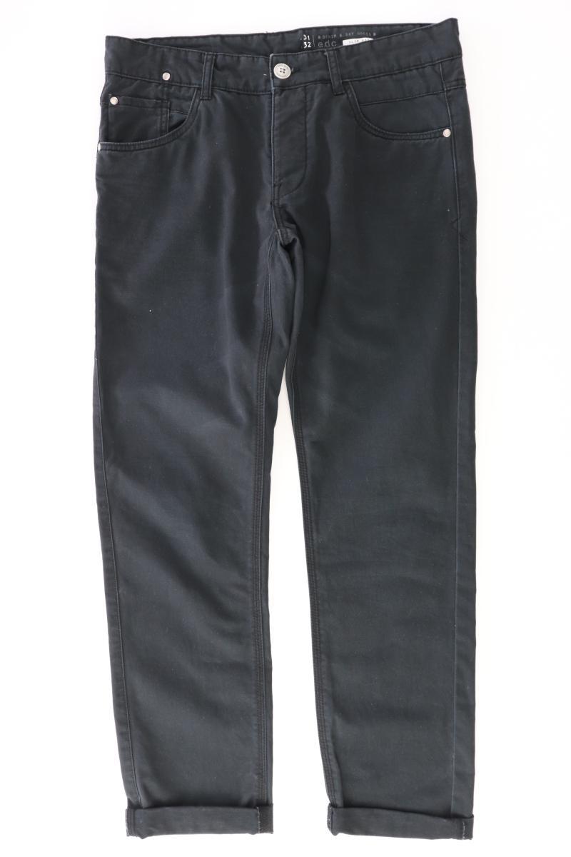 edc by Esprit Five-Pocket-Hose für Herren Gr. W31/L32 schwarz aus Baumwolle