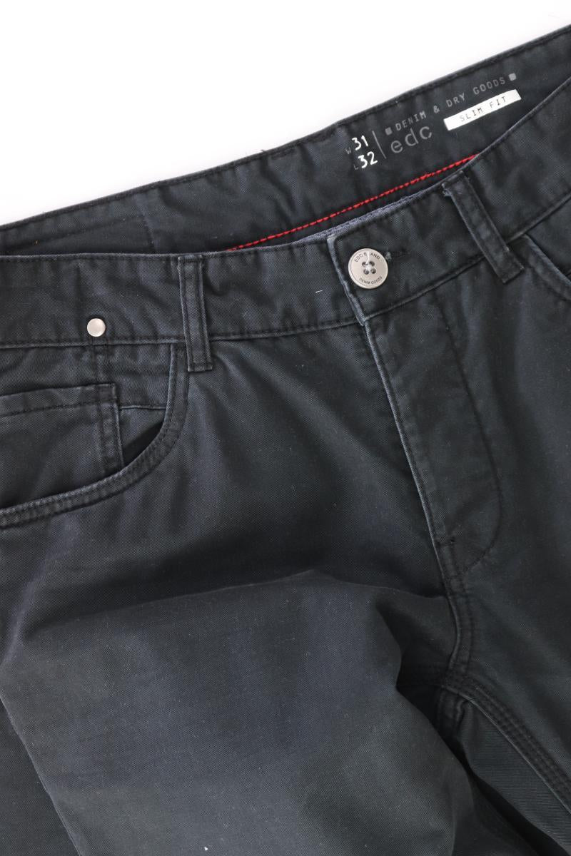 edc by Esprit Five-Pocket-Hose für Herren Gr. W31/L32 schwarz aus Baumwolle