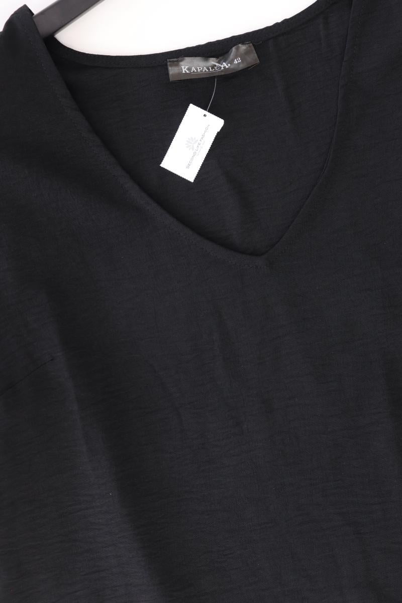 Kapalua Bluse Gr. 42 Kurzarm schwarz aus Polyester
