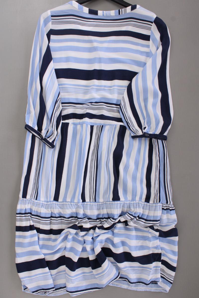 Midikleid Gr. 46 gestreift 3/4 Ärmel blau