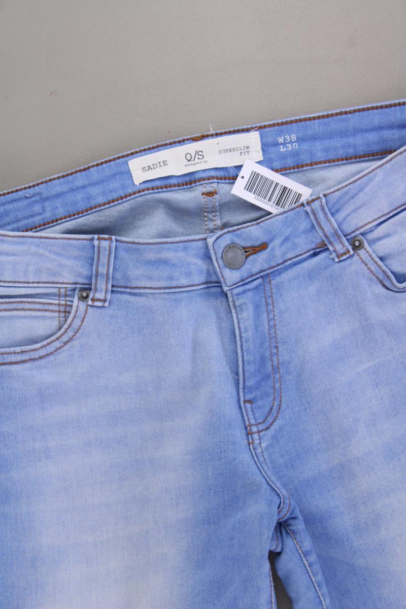 QS by s.Oliver Skinny Jeans Gr. 38/L30 blau aus Baumwolle