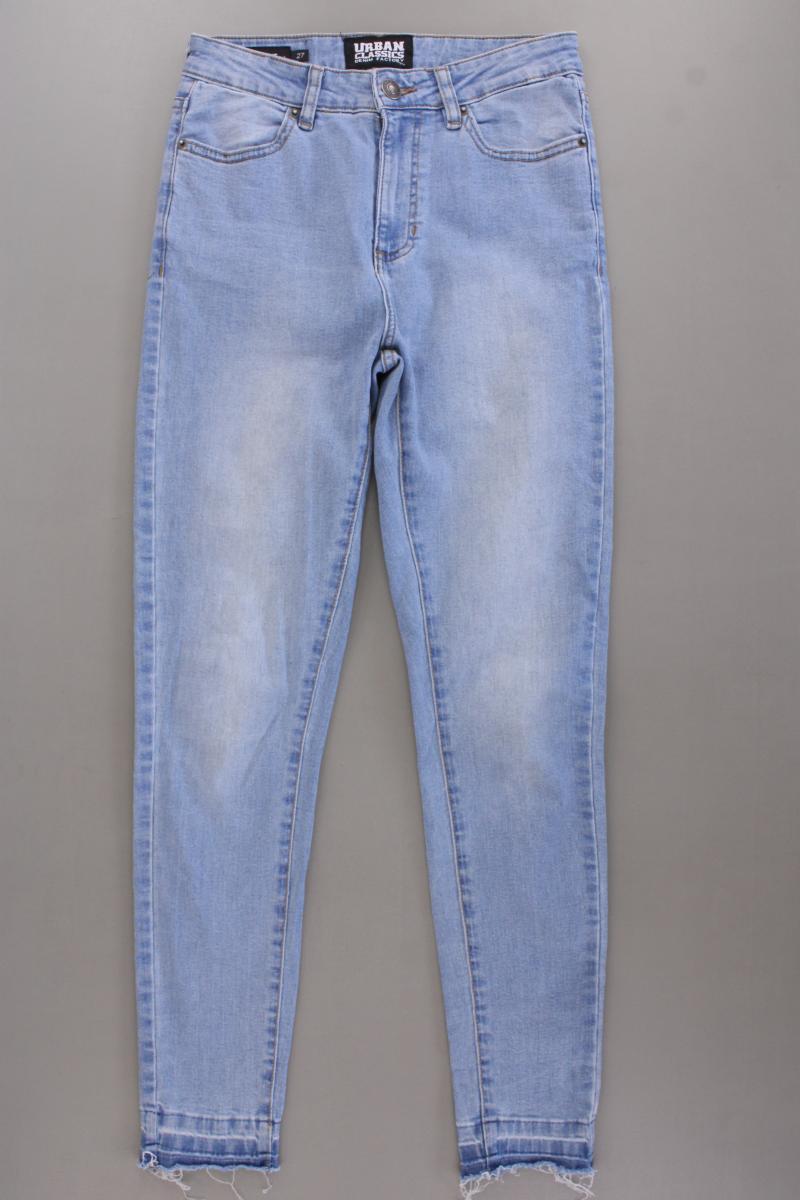 URBAN CLASSICS Skinny Jeans Gr. W27 blau aus Baumwolle