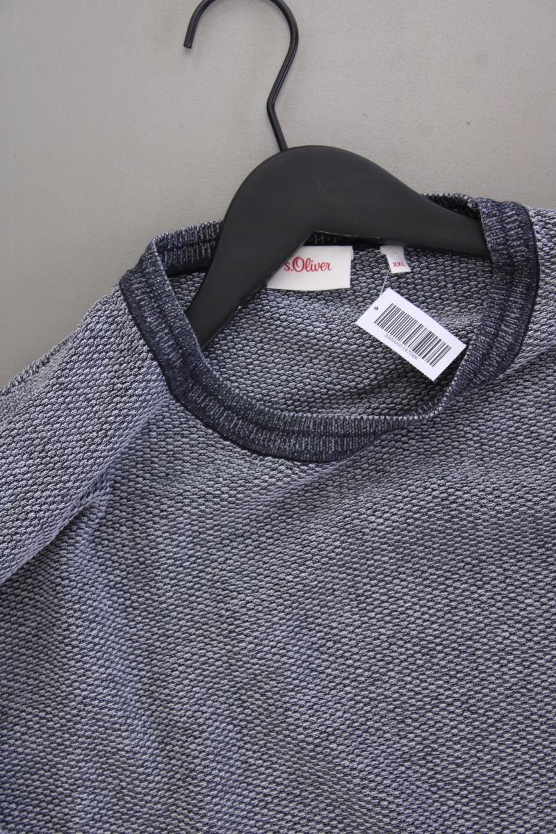 s.Oliver Feinstrickpullover für Herren Gr. XXL neuwertig grau aus Baumwolle