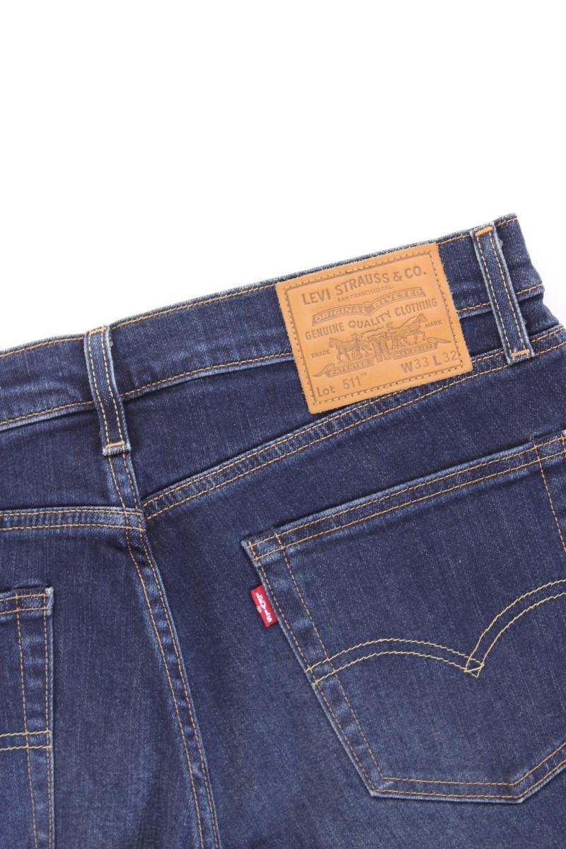Levi's Straight Jeans für Herren Gr. W33/L32 neuwertig blau aus Baumwolle