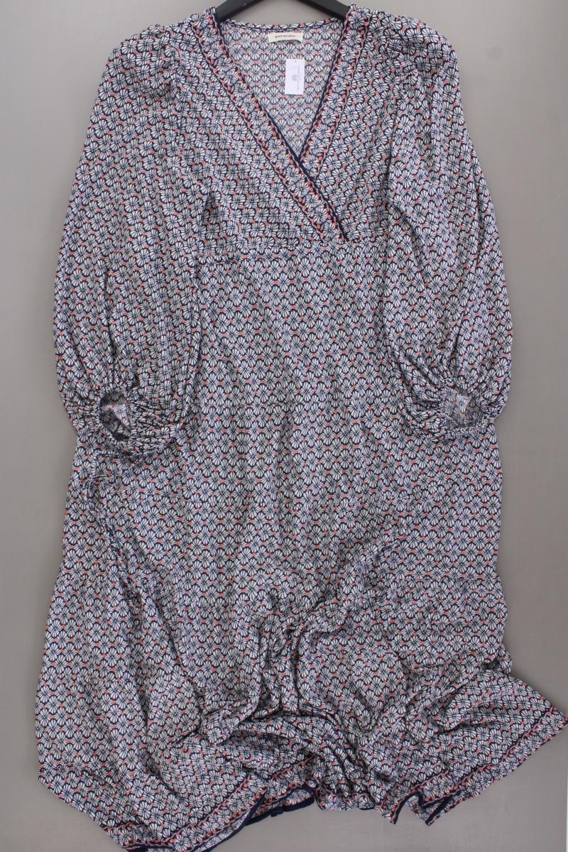 MAX STUDIO Maxikleid Gr. 44 geometrisches Muster 3/4 Ärmel blau aus Polyester