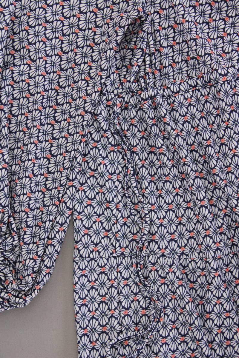 MAX STUDIO Maxikleid Gr. 44 geometrisches Muster 3/4 Ärmel blau aus Polyester