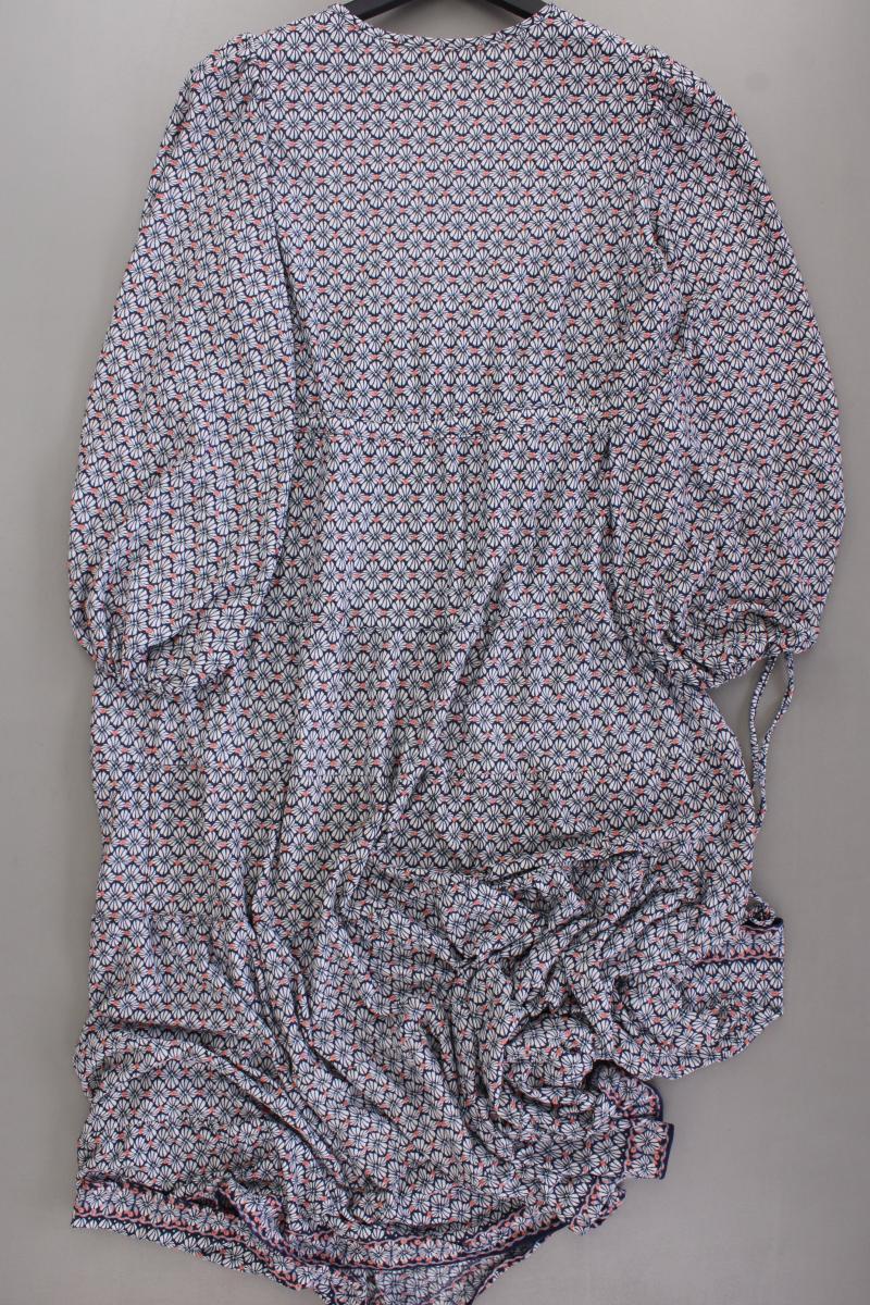 MAX STUDIO Maxikleid Gr. 44 geometrisches Muster 3/4 Ärmel blau aus Polyester