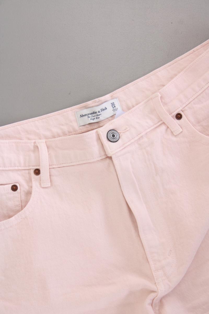 Abercrombie & Fitch Jeansshorts Gr. W32 rosa aus Baumwolle