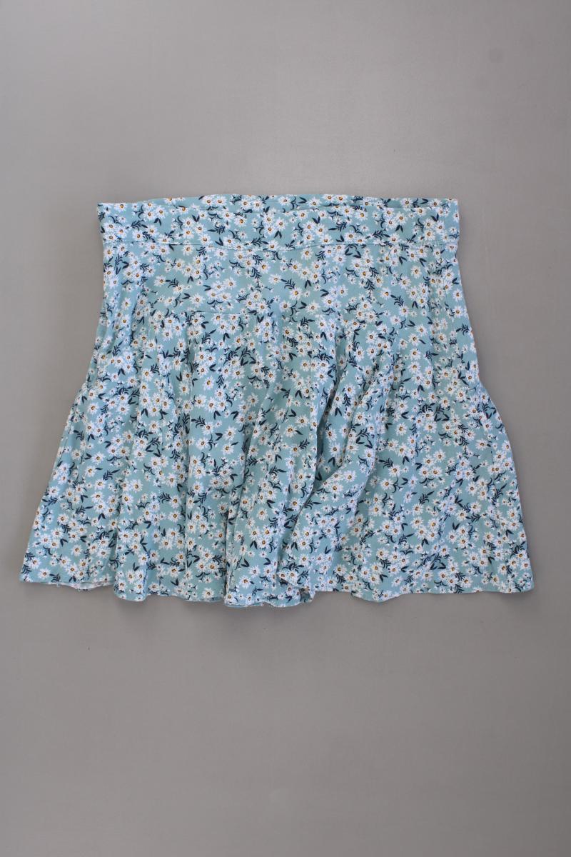 Zara Skort Gr. M mit Blumenmuster blau aus Viskose