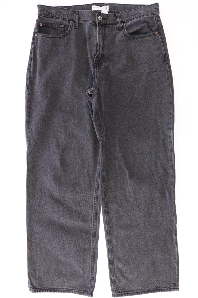 Abercrombie & Fitch The Loose High Rise Jeans Gr. W32 grau aus Baumwolle