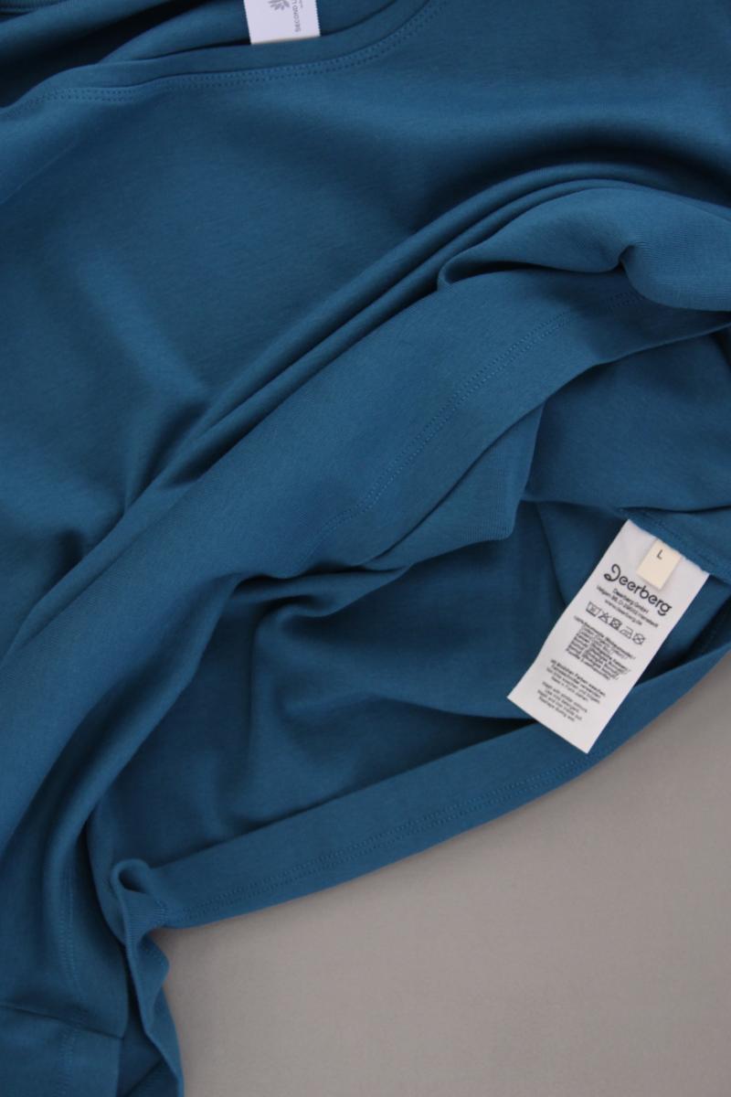 Deerberg T-Shirt Gr. L neuwertig Kurzarm blau aus Baumwolle