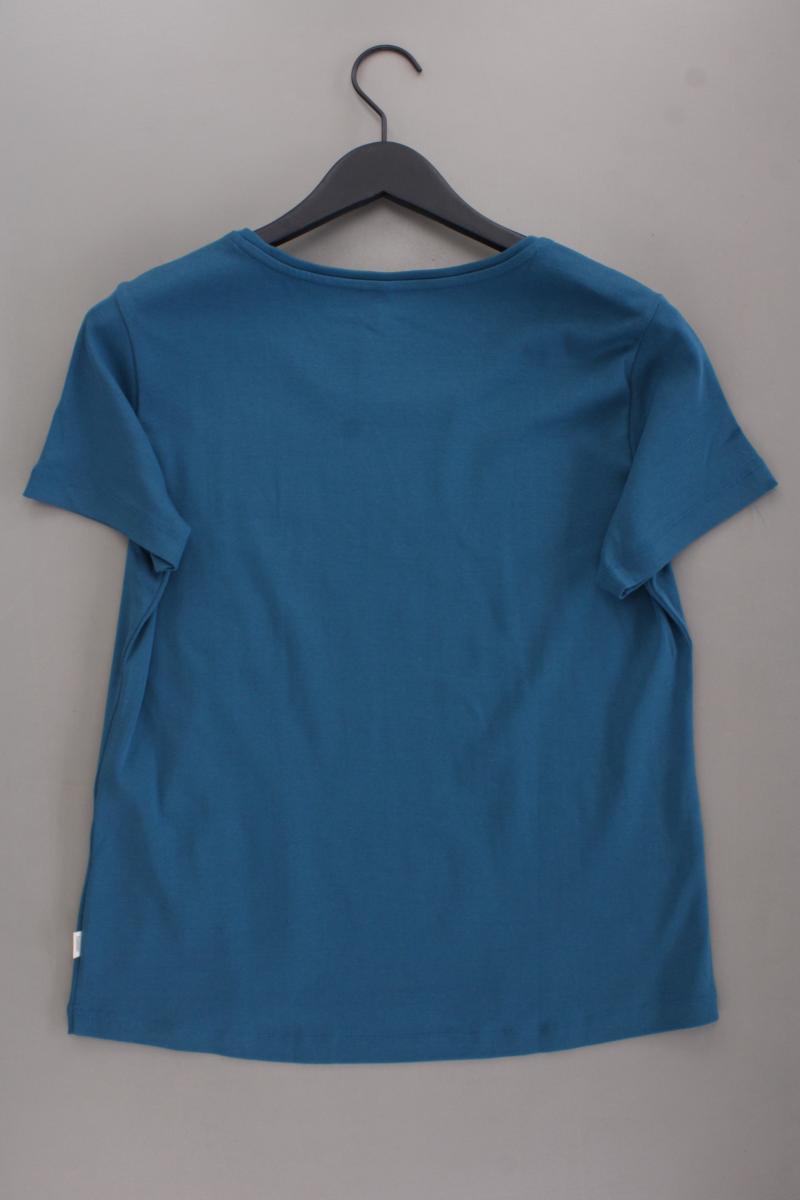 Deerberg T-Shirt Gr. L neuwertig Kurzarm blau aus Baumwolle