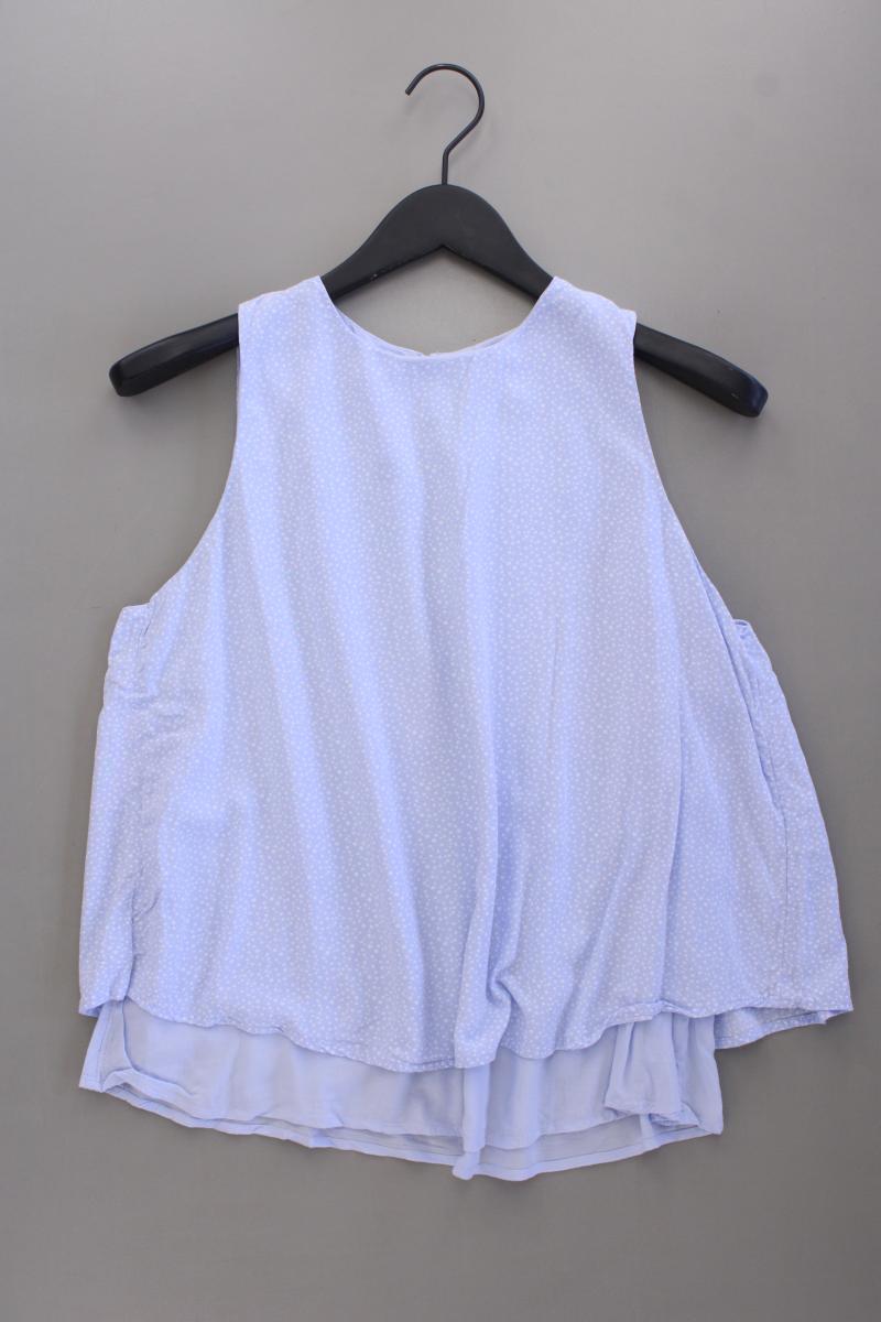 edc by Esprit Ärmellose Bluse Gr. L gepunktet blau