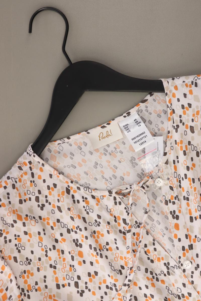 Paola Regular Bluse Gr. 46 3/4 Ärmel orange aus Viskose