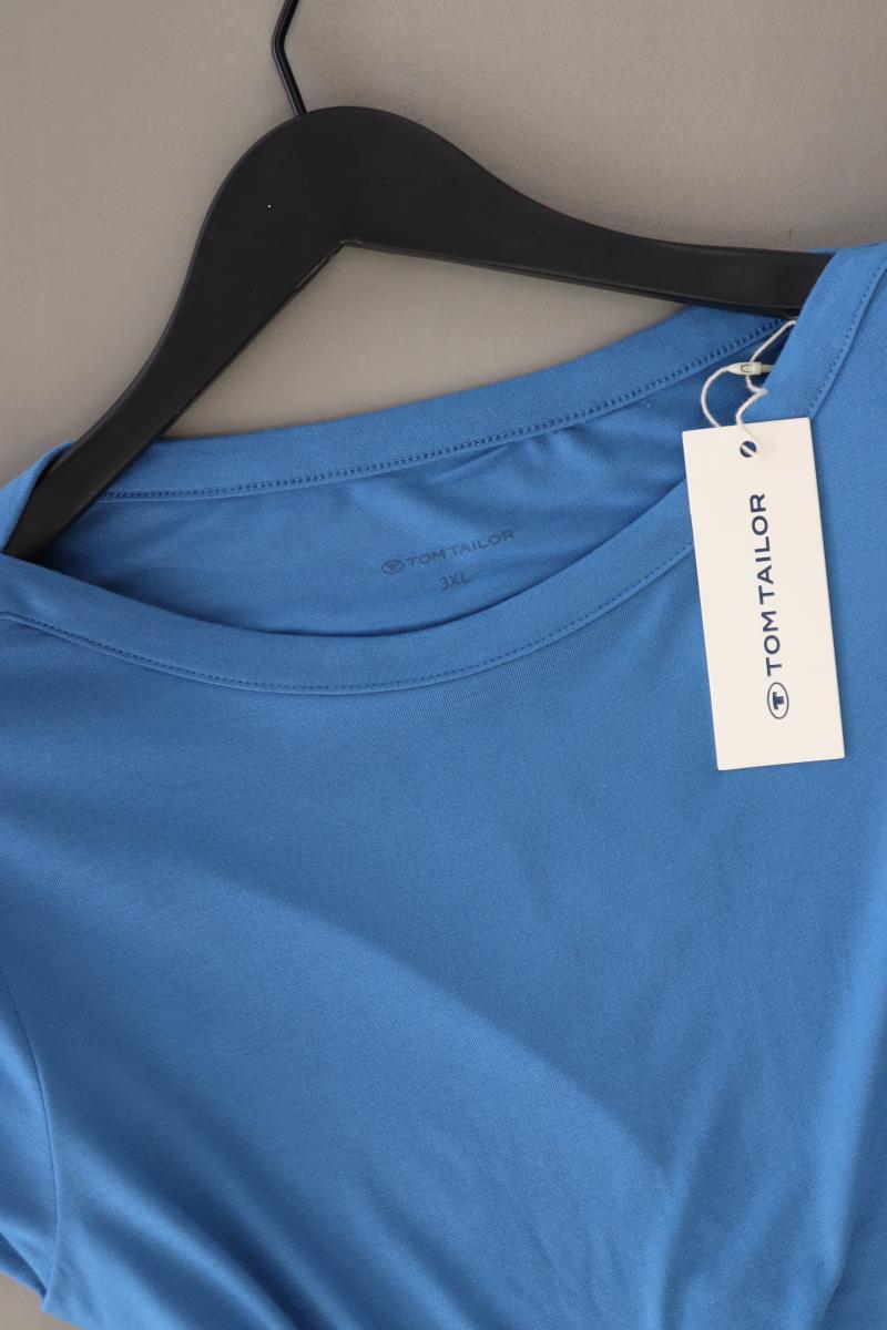 Tom Tailor T-Shirt Gr. XXXL neu mit Etikett Kurzarm blau aus Baumwolle