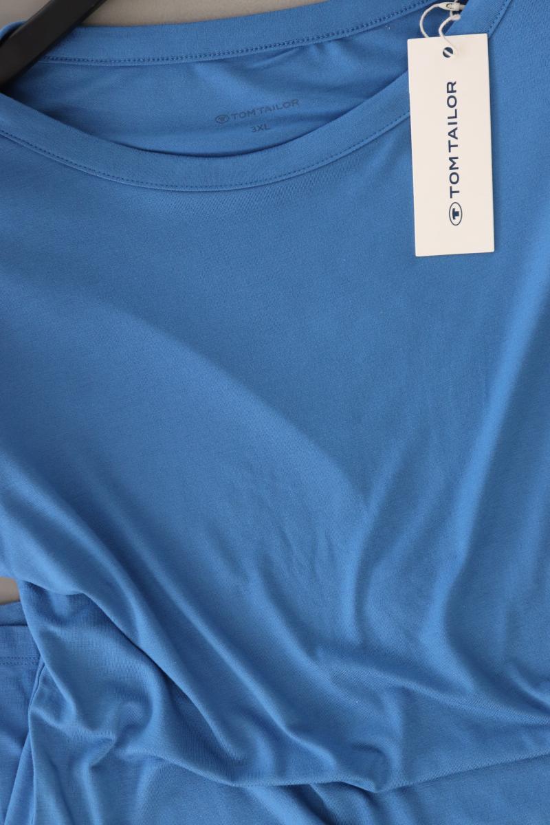 Tom Tailor T-Shirt Gr. XXXL neu mit Etikett Kurzarm blau aus Baumwolle