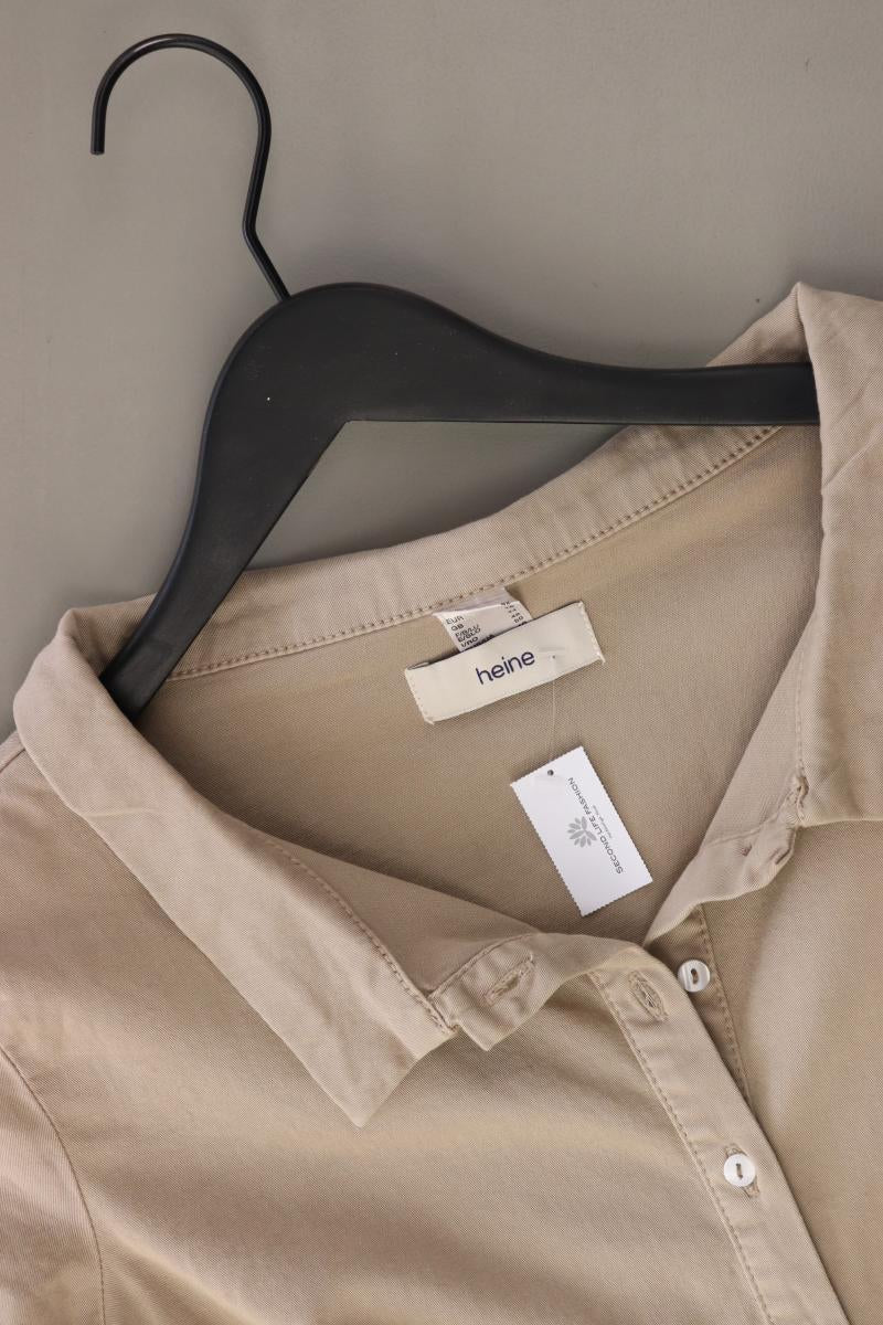 Heine Kurzarmbluse Gr. 42 creme aus Baumwolle