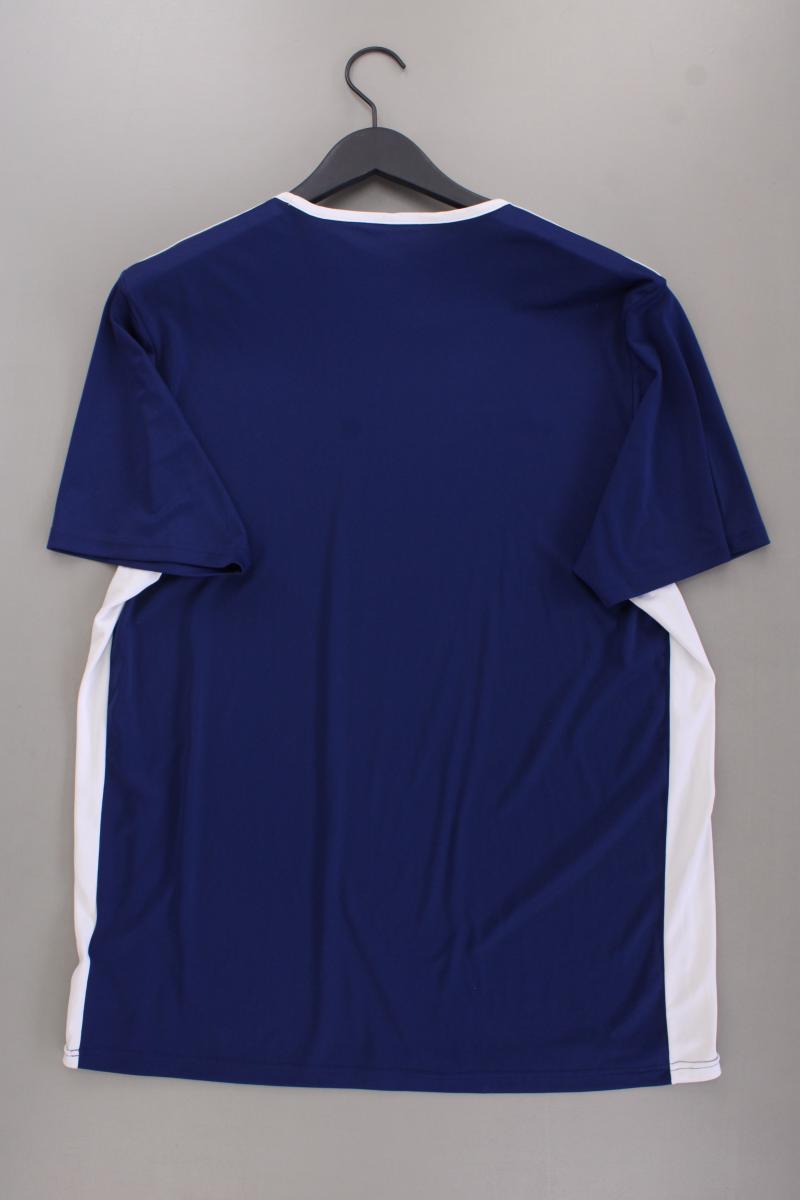 Adidas Sportshirt für Herren Gr. XL Kurzarm blau aus Polyester