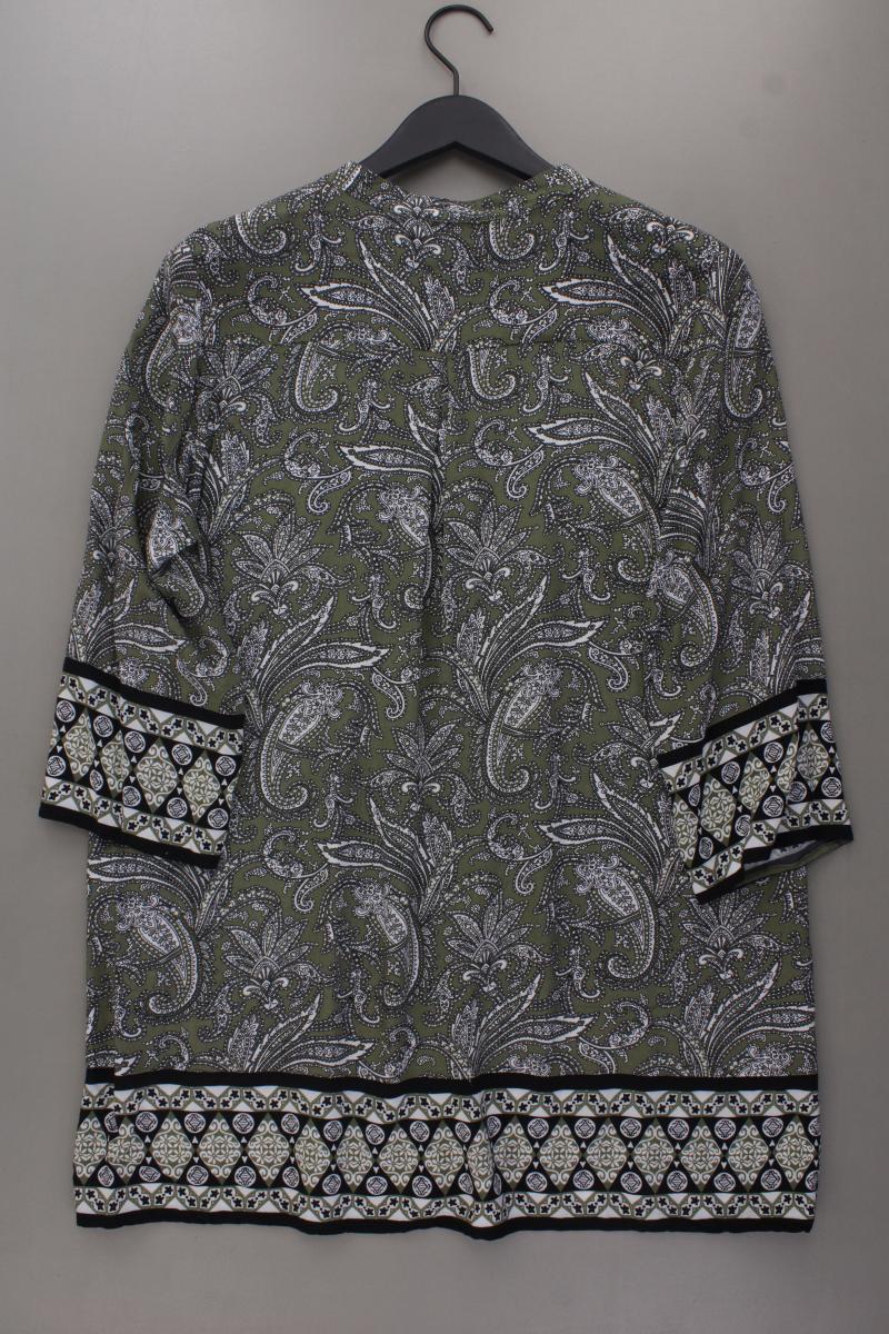 Jette Classic Bluse Gr. 42 mit Paisleymuster 3/4 Ärmel olivgrün aus Viskose