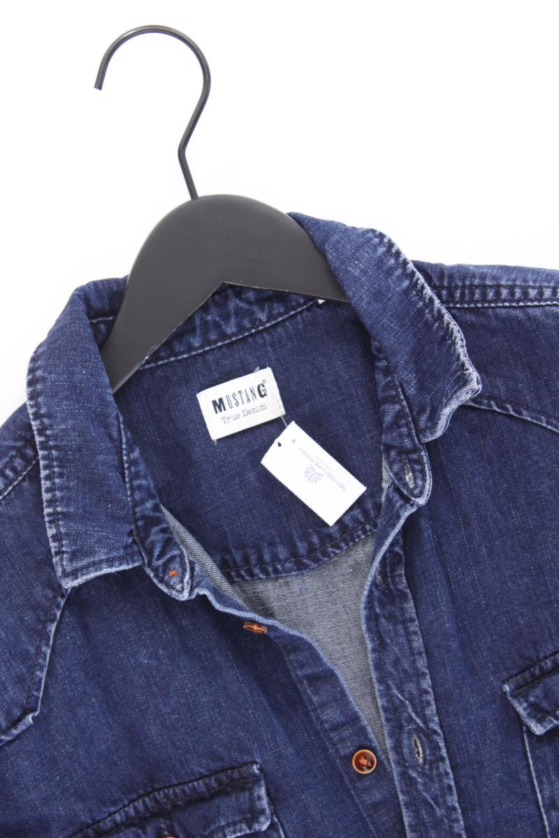 Mustang Jeanshemd für Herren Gr. M Langarm blau aus Baumwolle