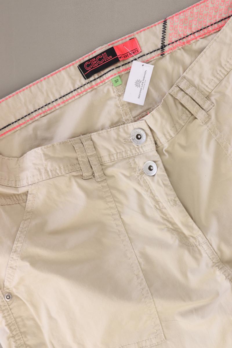Cecil 7/8 Hose Gr. W32 creme aus Baumwolle