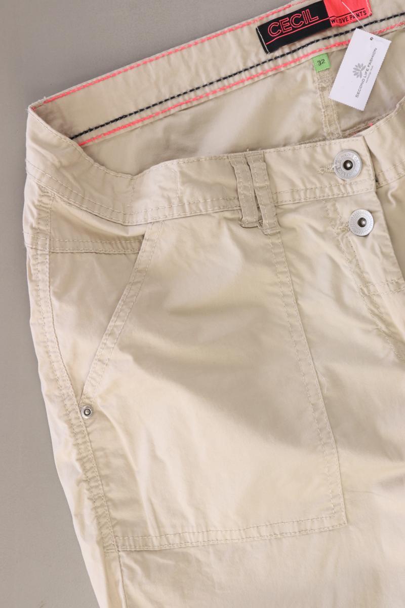 Cecil 7/8 Hose Gr. W32 creme aus Baumwolle