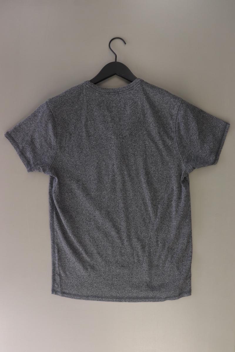 Stangata Shirt mit V-Ausschnitt für Herren Gr. L Kurzarm grau aus Baumwolle