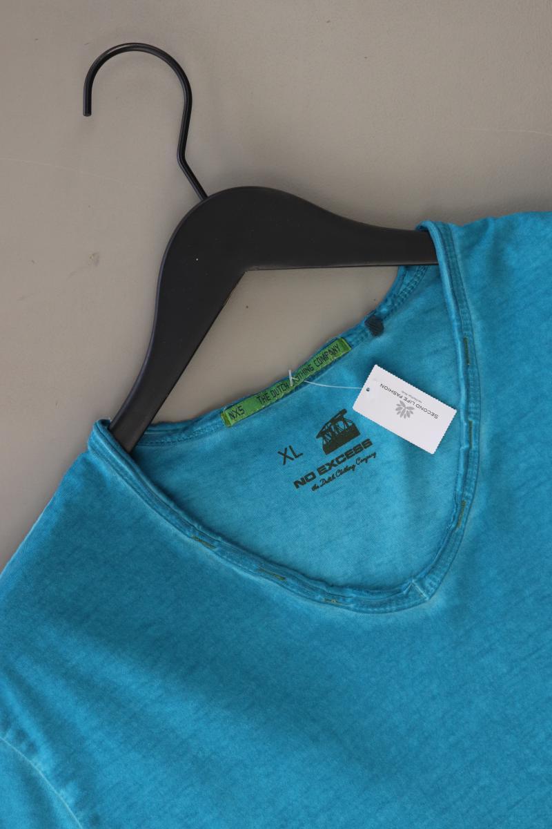 No Excess T-Shirt für Herren Gr. XL Kurzarm türkis aus Baumwolle