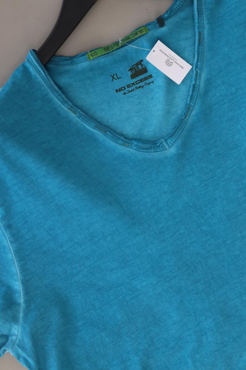 No Excess T-Shirt für Herren Gr. XL Kurzarm türkis aus Baumwolle