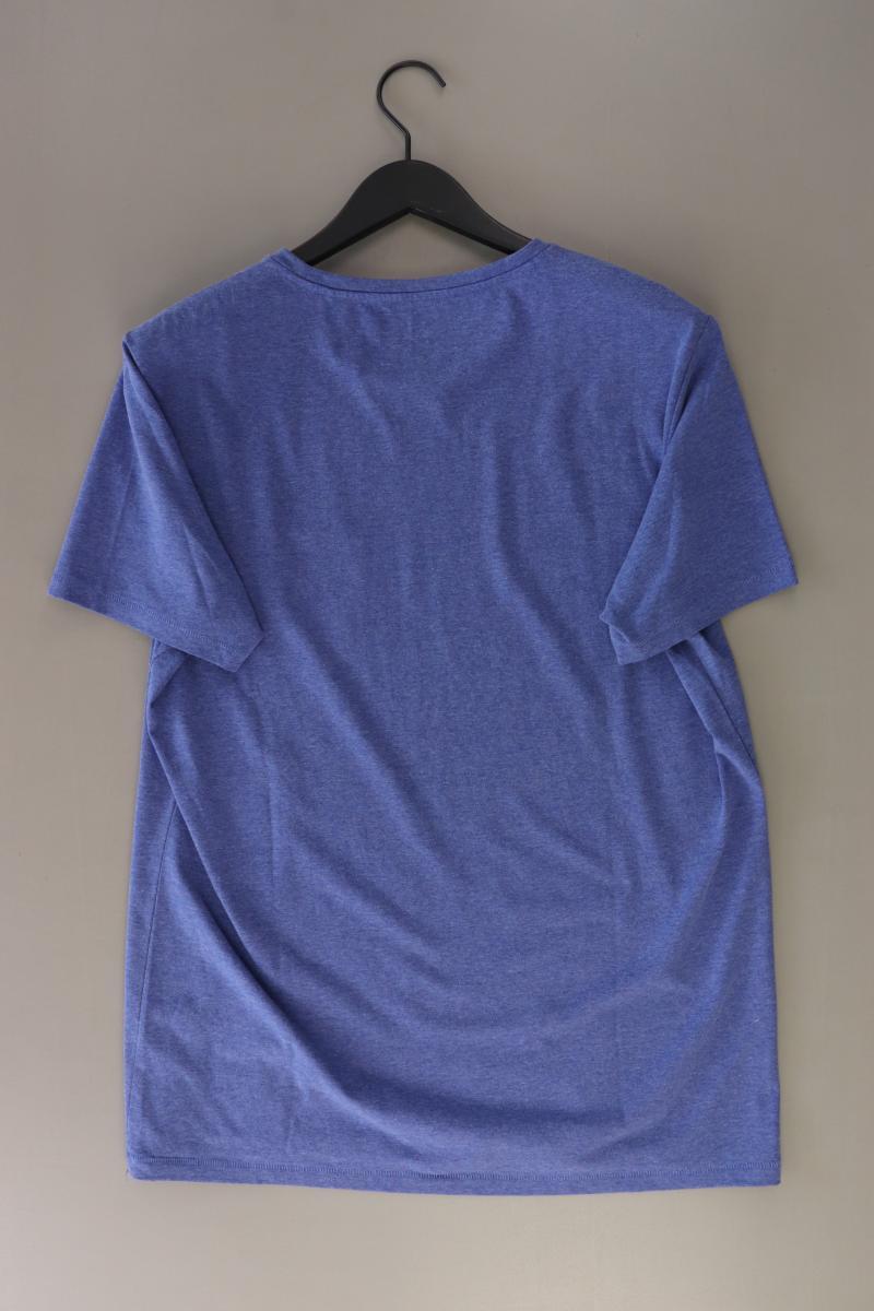 QS by s.Oliver T-Shirt für Herren Gr. XL Kurzarm blau aus Baumwolle