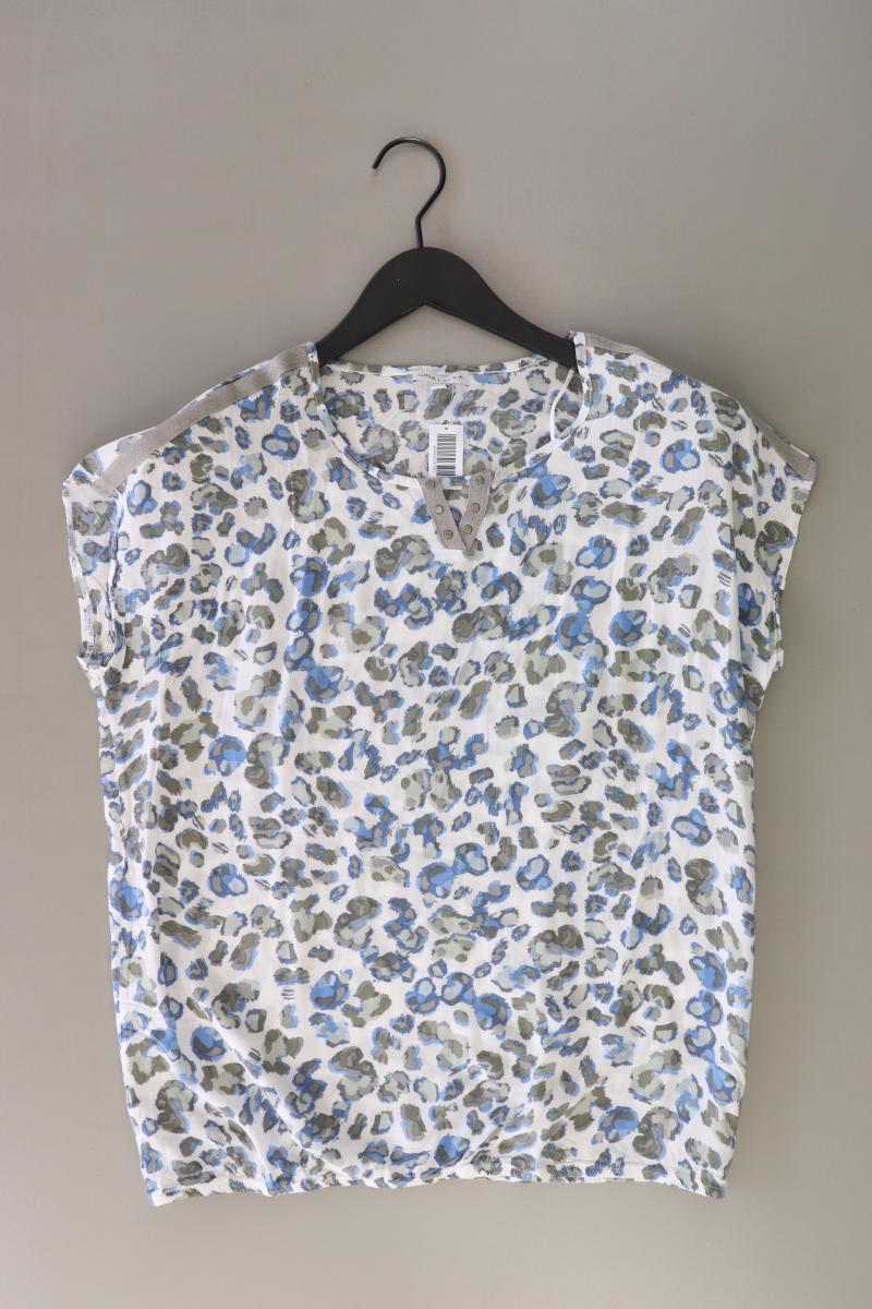 Gina Laura Kurzarmbluse Gr. S blau aus Viskose