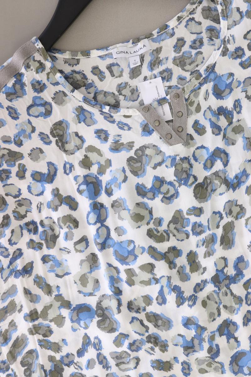 Gina Laura Kurzarmbluse Gr. S blau aus Viskose