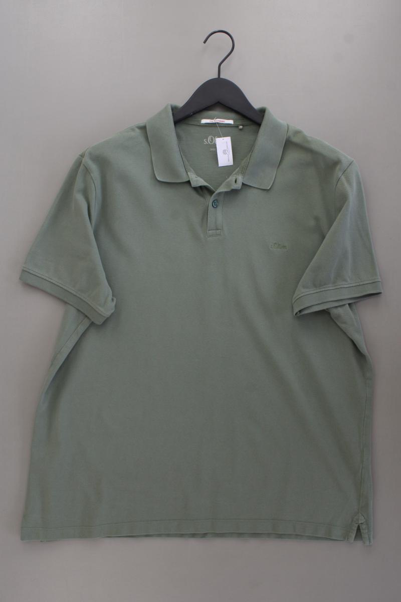 s.Oliver Poloshirt für Herren Gr. XXL Kurzarm grün aus Baumwolle
