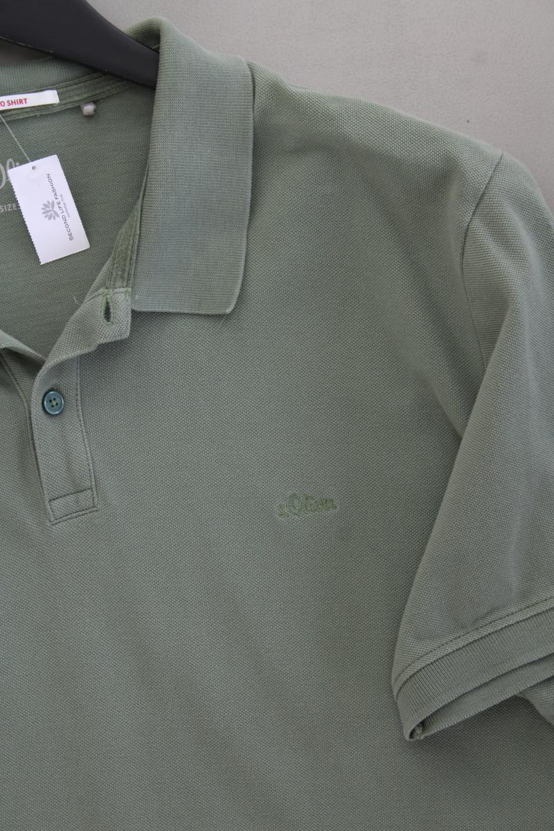 s.Oliver Poloshirt für Herren Gr. XXL Kurzarm grün aus Baumwolle