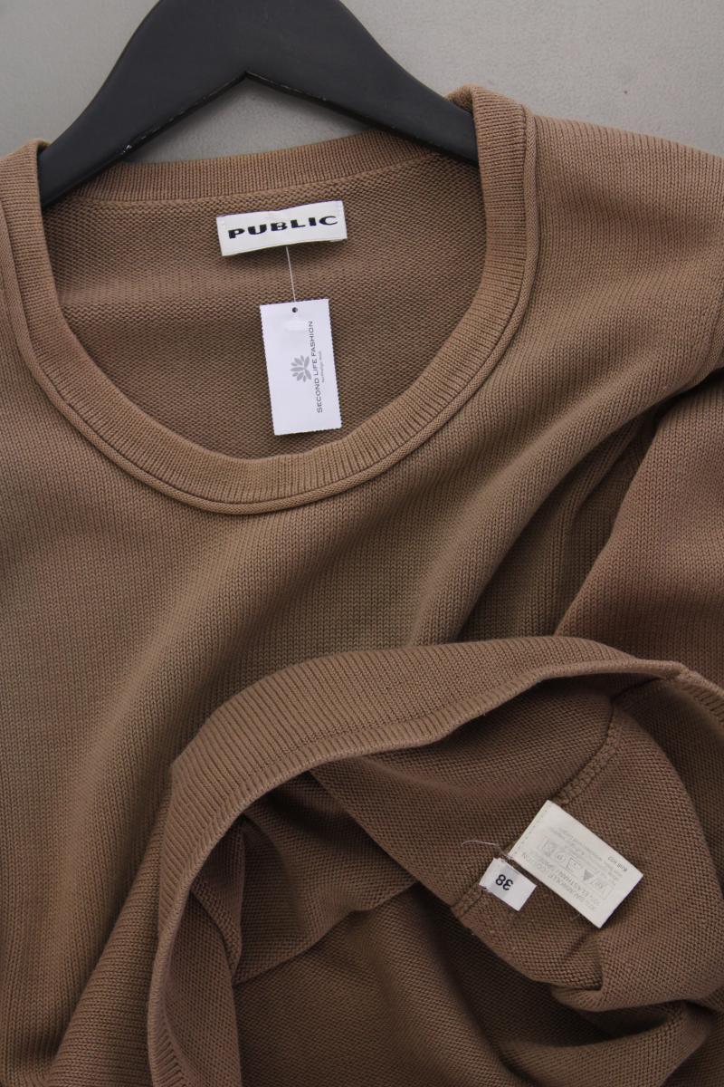 Public Feinstrickpullover Gr. 38 braun aus Baumwolle