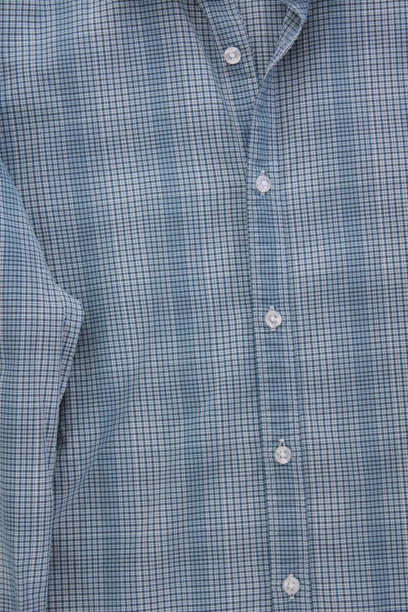 Mexx Langarmhemd für Herren Gr. L geometrisches Muster blau
