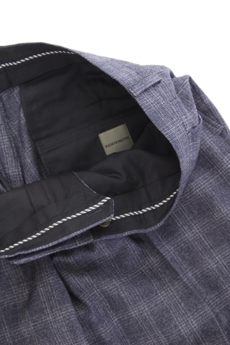 BENVENUTO Wollhose für Herren Gr. Kurzgröße 28 kariert grau