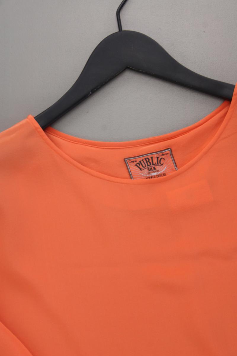 Public Seidenbluse Gr. 42 neuwertig Kurzarm orange