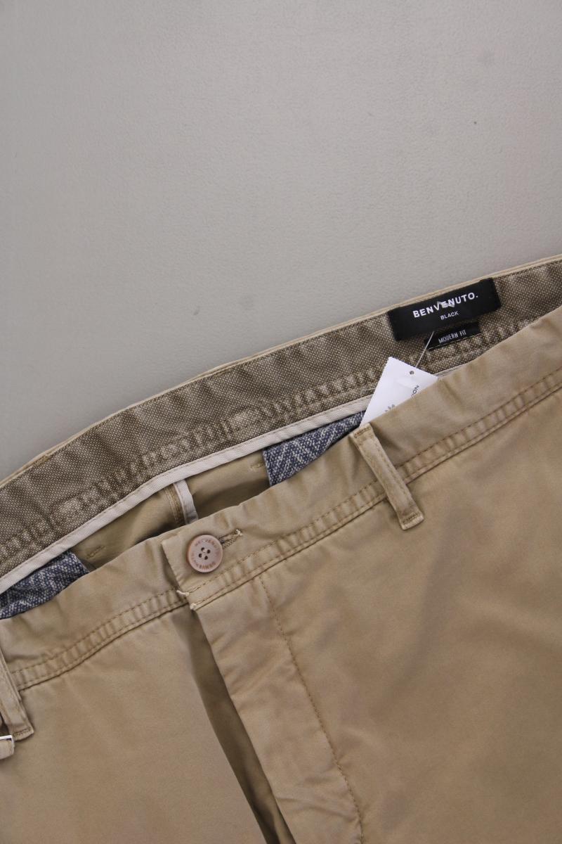 BENVENUTO Chinohose für Herren Gr. Kurzgröße 28 braun aus Baumwolle