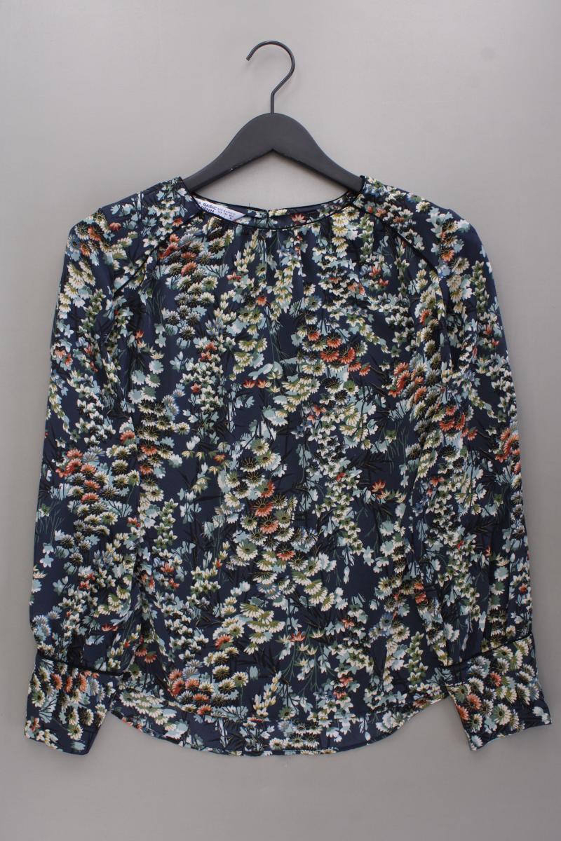 Zara Langarmbluse Gr. L mit Blumenmuster mehrfarbig