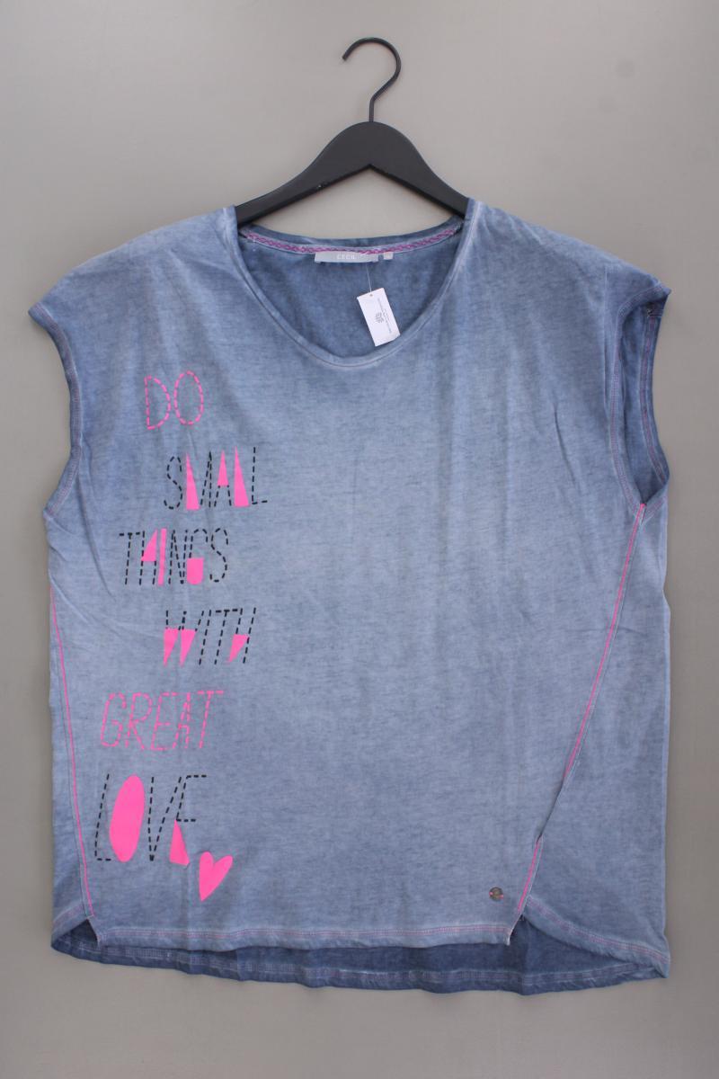 Cecil T-Shirt Gr. XL Kurzarm blau aus Baumwolle