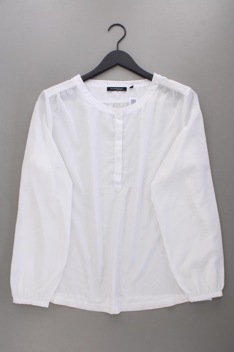 MARK ADAM Langarmbluse Gr. 46 weiß aus Polyester