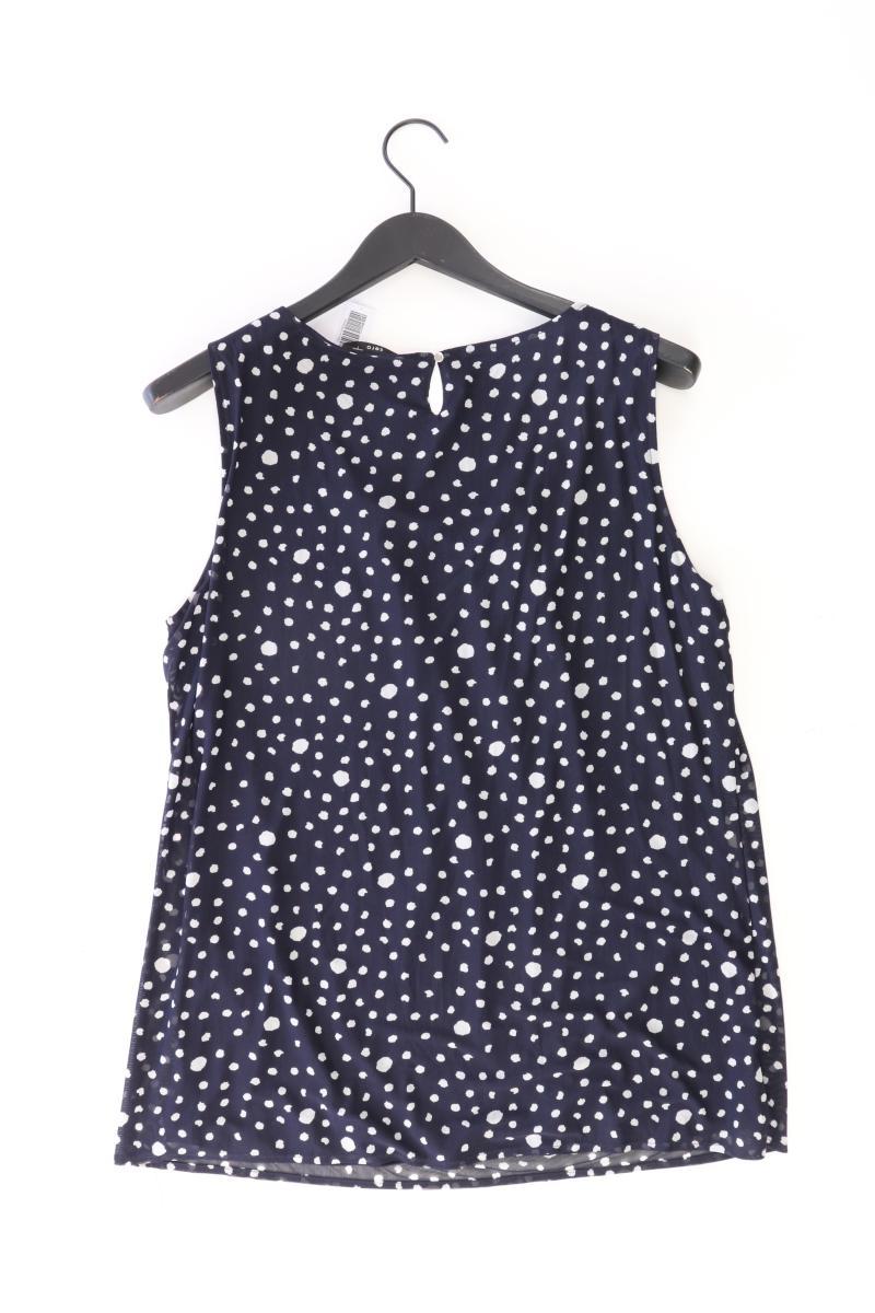Zero Chiffonbluse Gr. 44 gepunktet Ärmellos blau aus Polyester