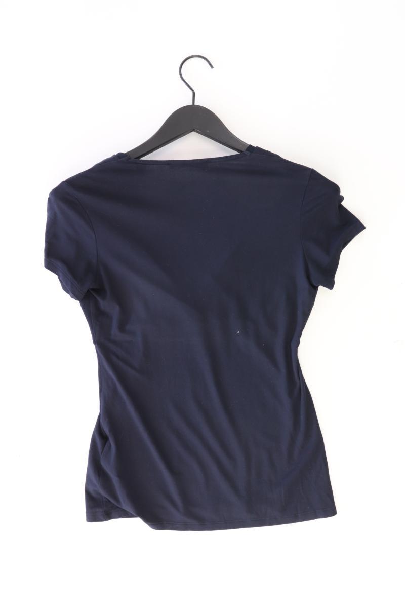 Esprit Shirt mit V-Ausschnitt Gr. S Kurzarm blau aus Viskose